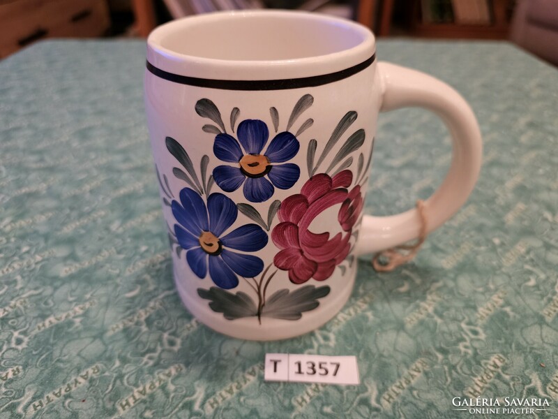 T1357 granite flower pattern pitcher 12 cm