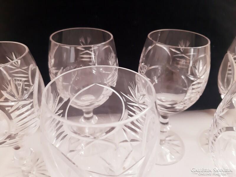 Set of crystal wine and champagne glasses