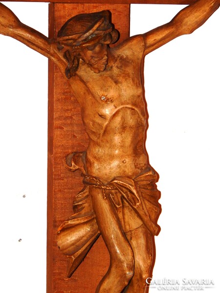 Large cross, corpus, crucifix in excellent condition; approx. From the year 1900