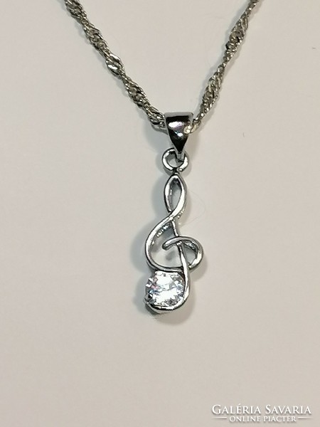 Treble clef with gold-plated pendant chain (1179)