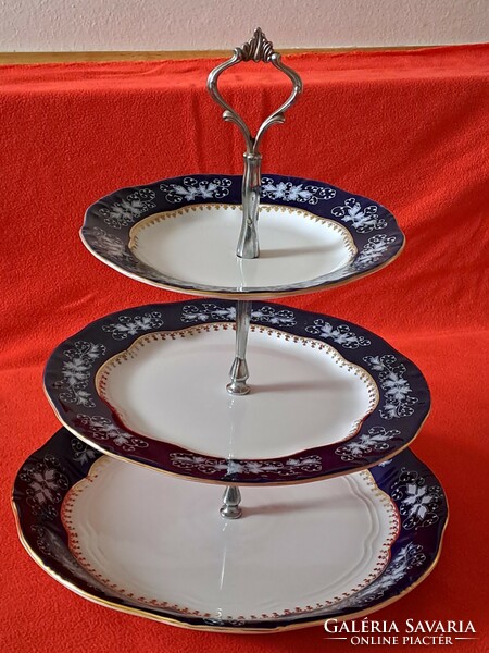 Flawless! Zsolnay pompadour II. Multi-level offering, fruit, pastry, cake stand