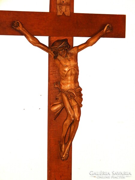 Large cross, corpus, crucifix in excellent condition; approx. From the year 1900