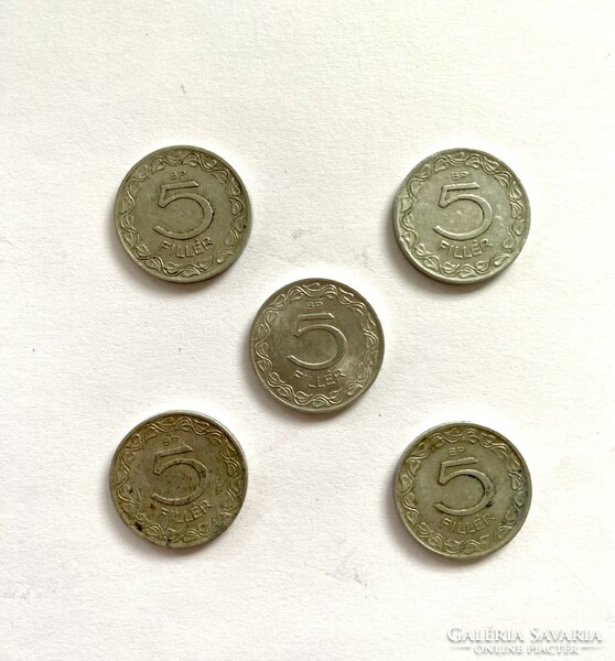 5 pieces of 5-filer Hungarian People's Republic 1953, 1959, 1963, 1965