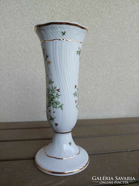 Hollóházi Erika-mintás váza, 21 cm
