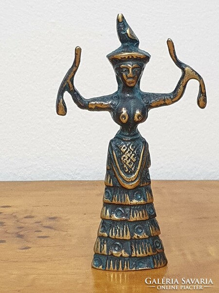 Minoan snake goddess bronze