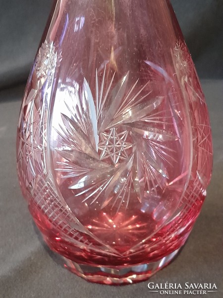 Special, richly polished burgundy liqueur vase in perfect condition