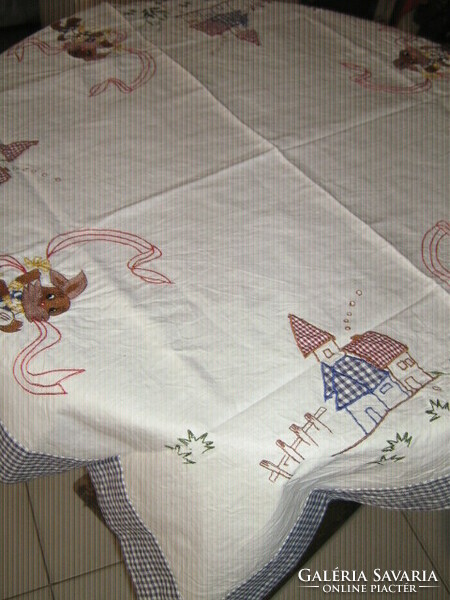 Beautiful Easter applique patterned Bavarian style tablecloth