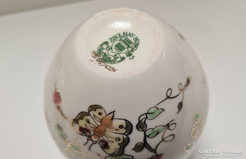 Zsolnay butterfly spherical vase