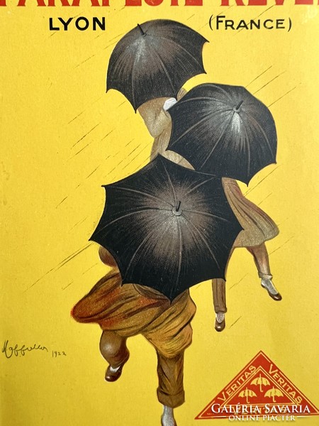 1922 évek francia esernyő reklám plakát poszter offset - Litografia -,Párizs