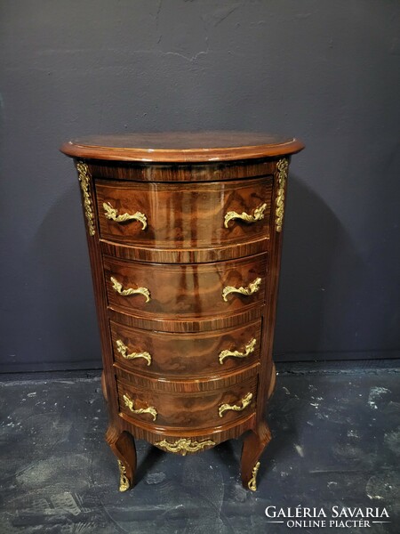 Empire circular 4-drawer chest of drawers, bedside table, storage table