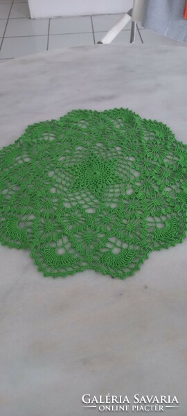 Green crochet blanket