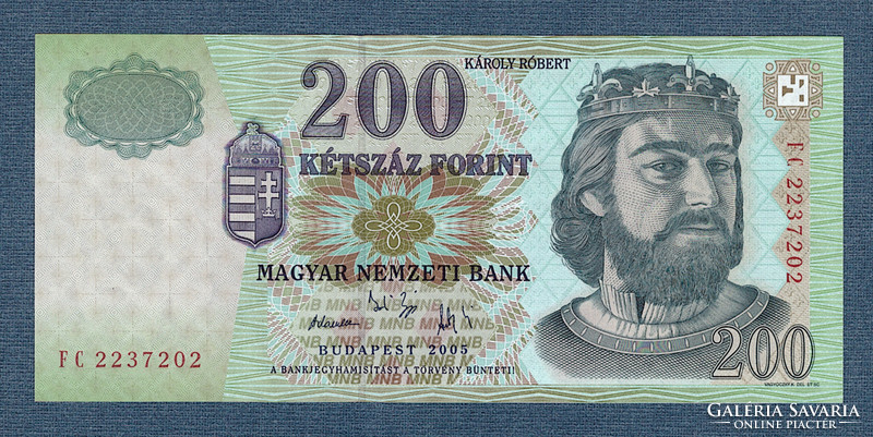 200 Forint 2005 FC Sorozat jelzéssel UNC
