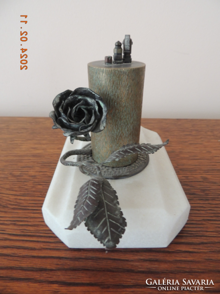 Retro table lighter on a marble base