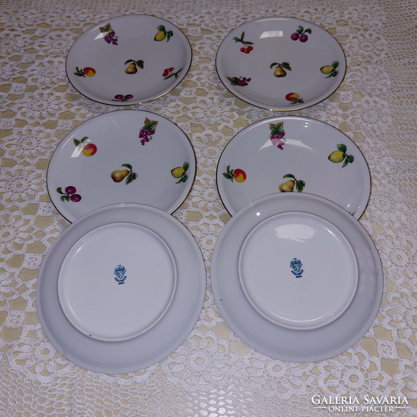 Zsolnay fruit pattern cake plates