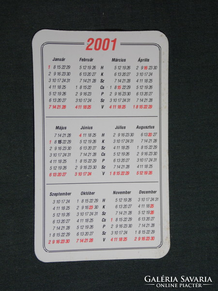 Card calendar, kósa and fia, printing publication editor, card calendar, Balatonalmádi, 2001, (6)