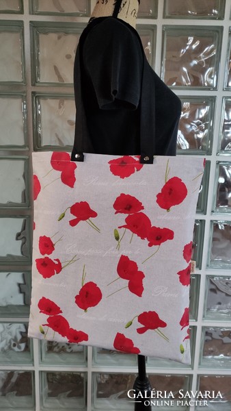 Poppy pattern bag
