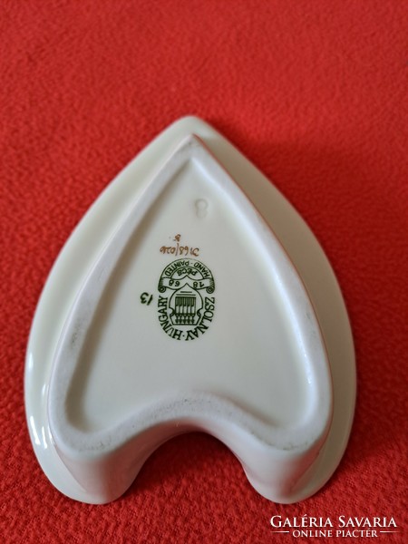 Zsolnay butterfly/butterfly pattern heart-shaped (jewellery holder) bowl