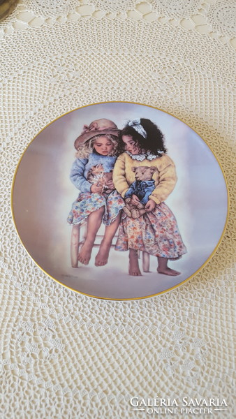 Leonardo collection little girl's fine porcelain plate, wall decoration
