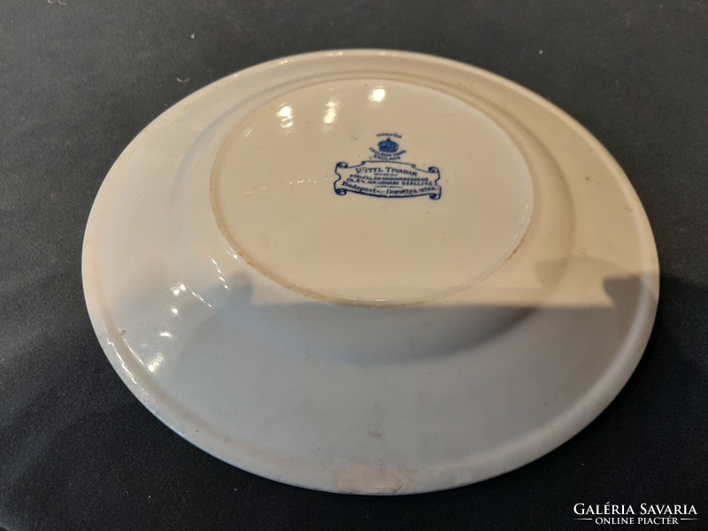 Hüttl Tivadar régi tányér több mint 100 éves