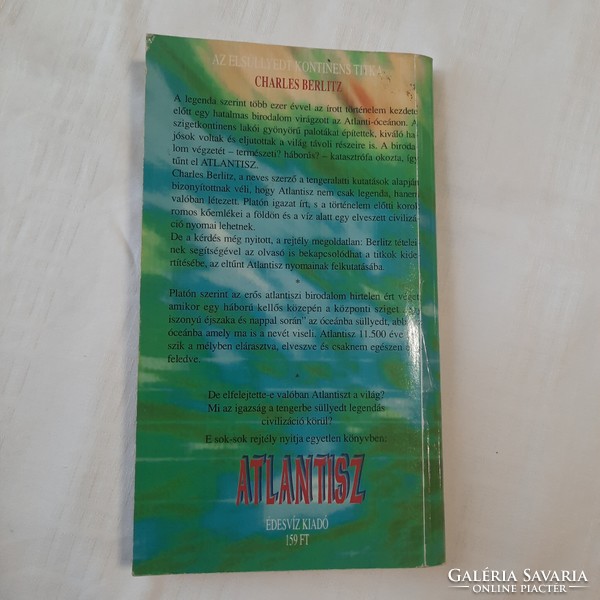 Charles Berlitz: Atlantisz   Az elsüllyedt kontinens titka  Édesvíz Kiadó 1991