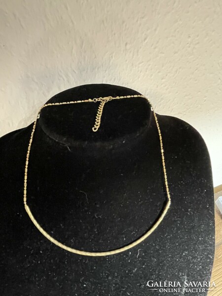 Thickly gold-plated, beautiful, modern, decorative necklace