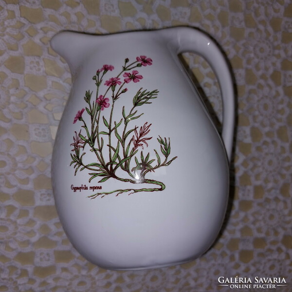Deruta, Italian herbal botanical pitcher