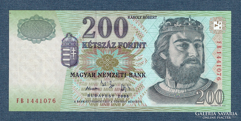 200 Forint 2006 FB Sorozat jelzéssel UNC