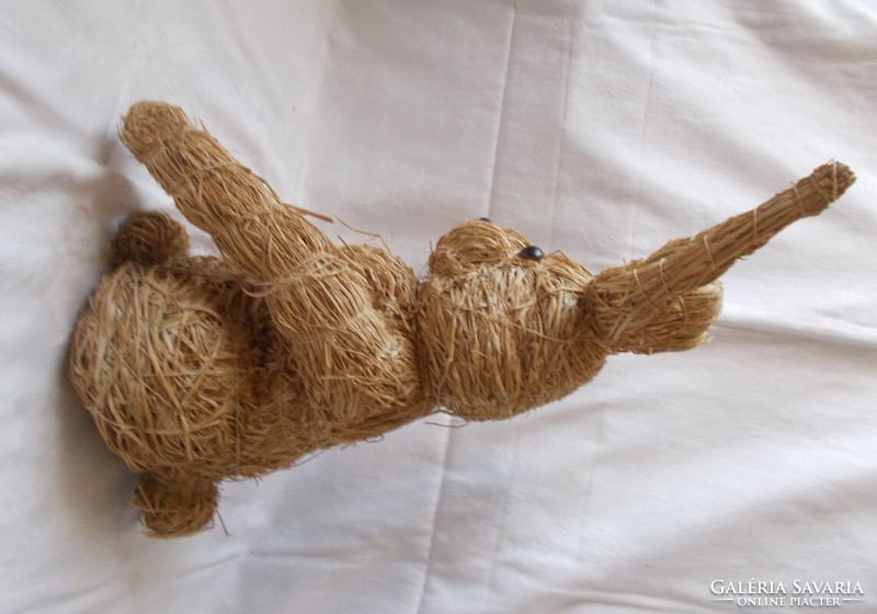 Straw bunny, rabbit figure, large-sized Christmas decoration