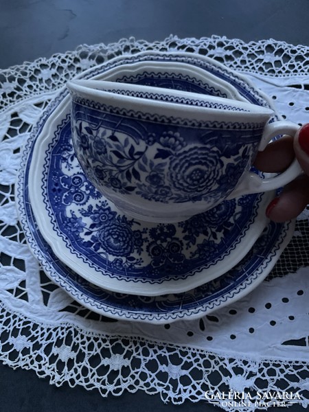 Willeroy & Boch kék Burgenland, csésze szett és sütis tányér