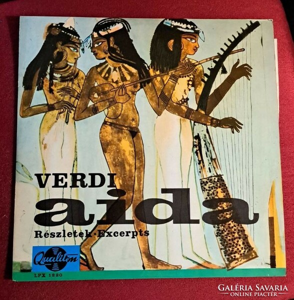 LP Bakelit vinyl hanglemez Verdi Aida.