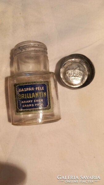 Gáspár's brilliantine bottle with cap (gold medal, grand prix, swan perfume, Győr)