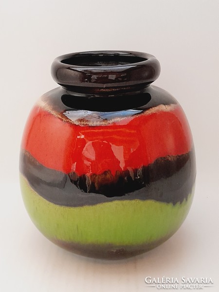 Retró W.Germany kerámia váza, Scheurich, 19 cm