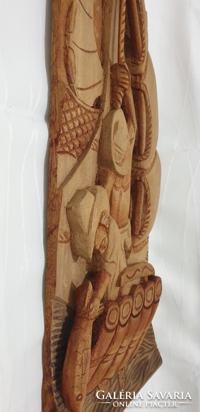 Wood carving, wall decoration 49 cm x 24 cm