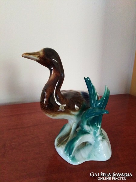 Porcelain wild duck figure
