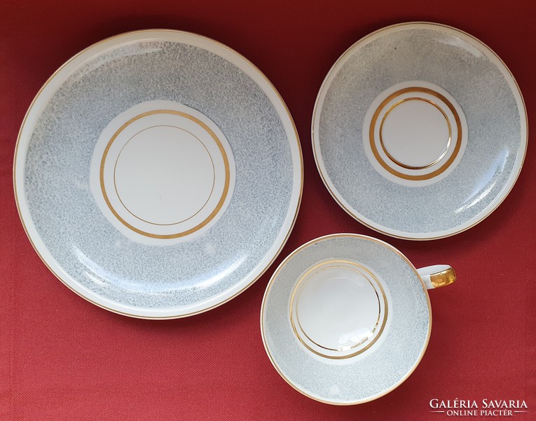 Lettin German porcelain coffee tea breakfast set cup saucer small plate plate