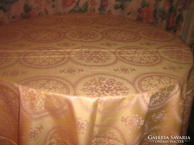 Wonderful golden yellow silk tablecloth new