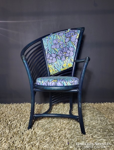 Vintage, postmodern German rattan chair