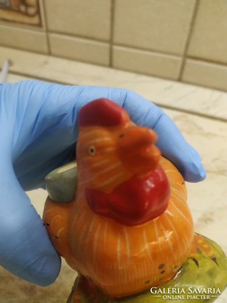 Ceramic rooster egg holder for sale!