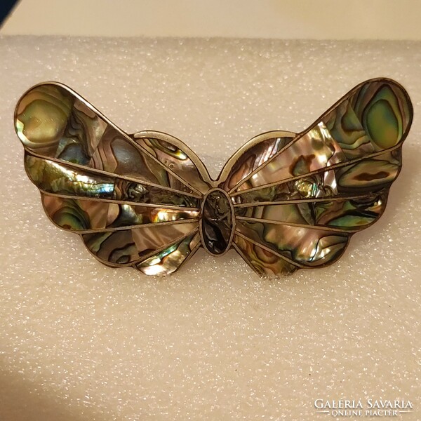 Beautiful alpaca mexico abalone hair clip