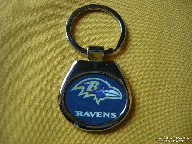 Baltimore ravens metal key ring