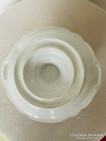 Vintage fehér porcelán szószos tál
