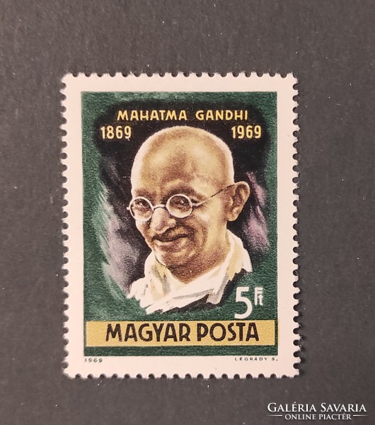 1969. Mahatma Gandhi (1869-1948) szül. 100. évfordulójára ** postatiszta bélyeg