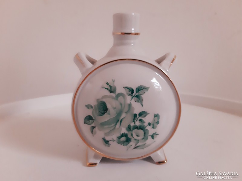 Drasche porcelain bottle with green flower pattern