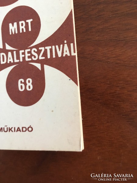 MRT Táncdalfesztivál: 20 táncdal a Táncdalfesztivál 1968 elődöntőinek műsorából 1./3. füzet