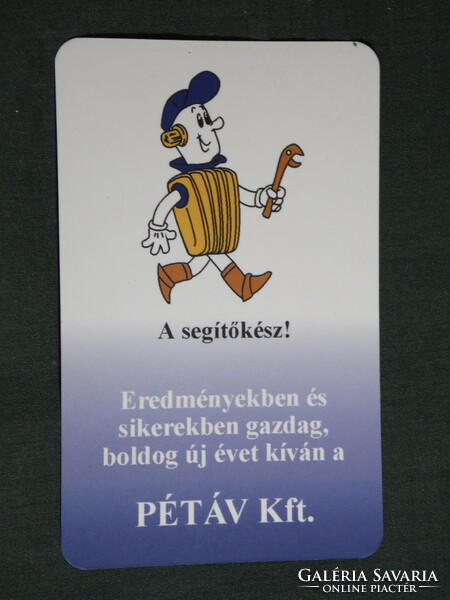 Card calendar, pétáv telefőtő kft., graphic artist, advertising figure, Pécs, 2001, (6)