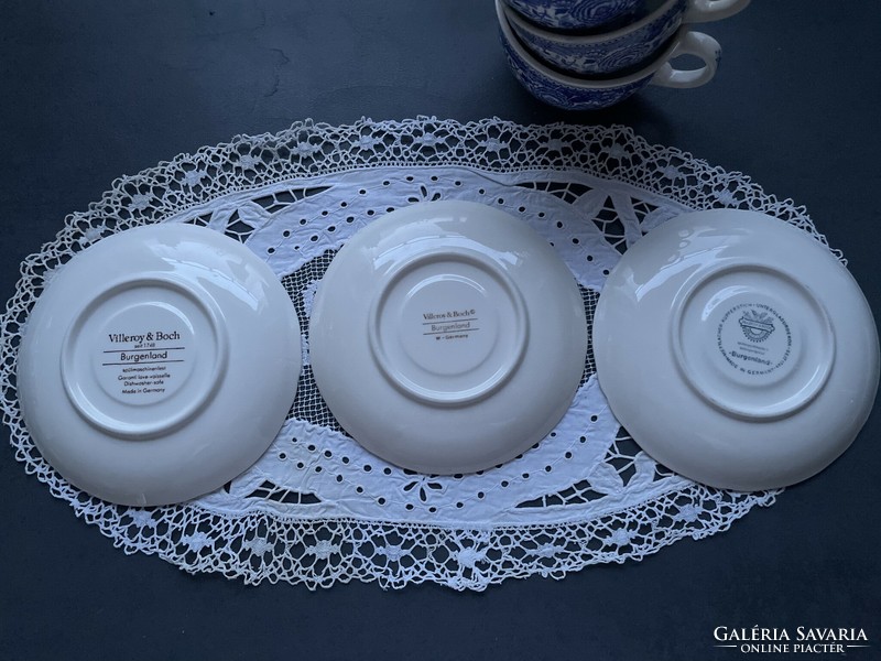 Villeroy & Boch kék Burgenland porcelán teás csésze alátéttel