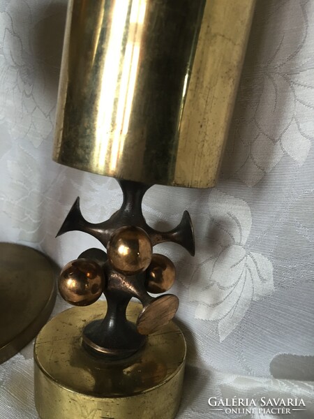 Régi, retró iparművészeti termék: Muharos Lajos bronz kupa, kehely 2 db egyben