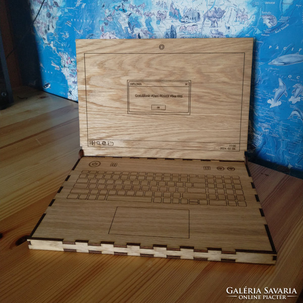 Wooden laptop