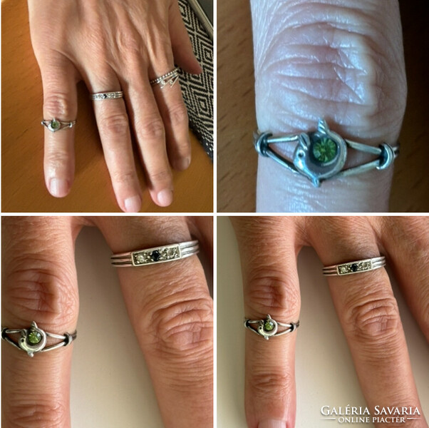 Silver 925 dolphin earrings and 45-year-old ring! All parts are silver! The earrings are 4 grams, the ring is 0.7