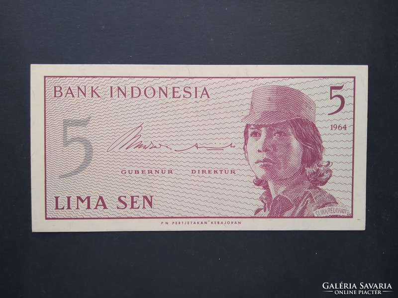 Indonesia 5 sen 1964 unc
